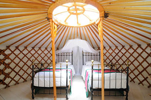 No.4 Size Yurt Interior Crown Wheel and Single Beds