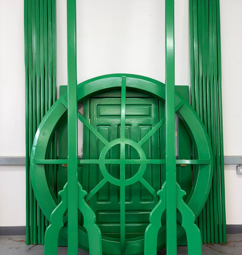 Discounted yurt door, crojwn wheel, crown wheel supports and roof poles