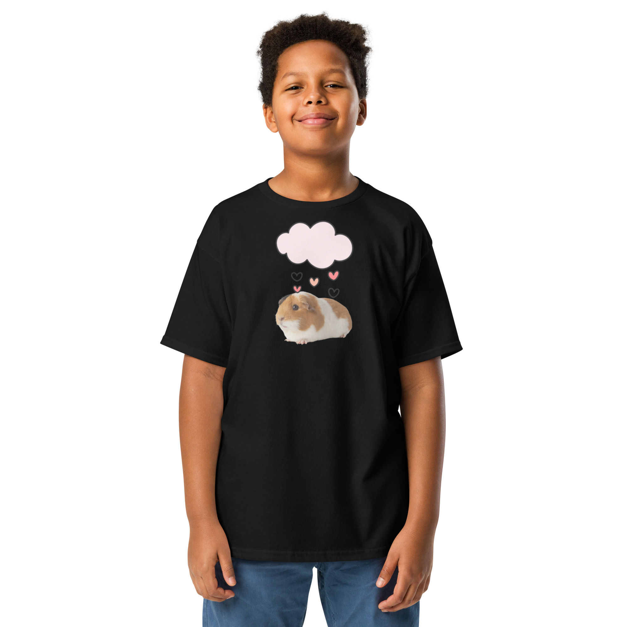 Raining Hearts Guinea Pig - Youth classic tee