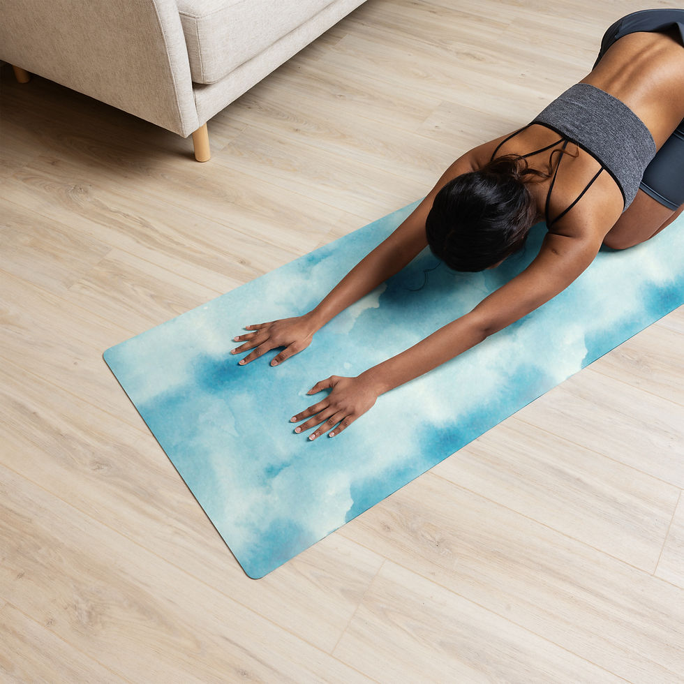 Thumbnail: Dreamy Blue Watercolor Yoga mat