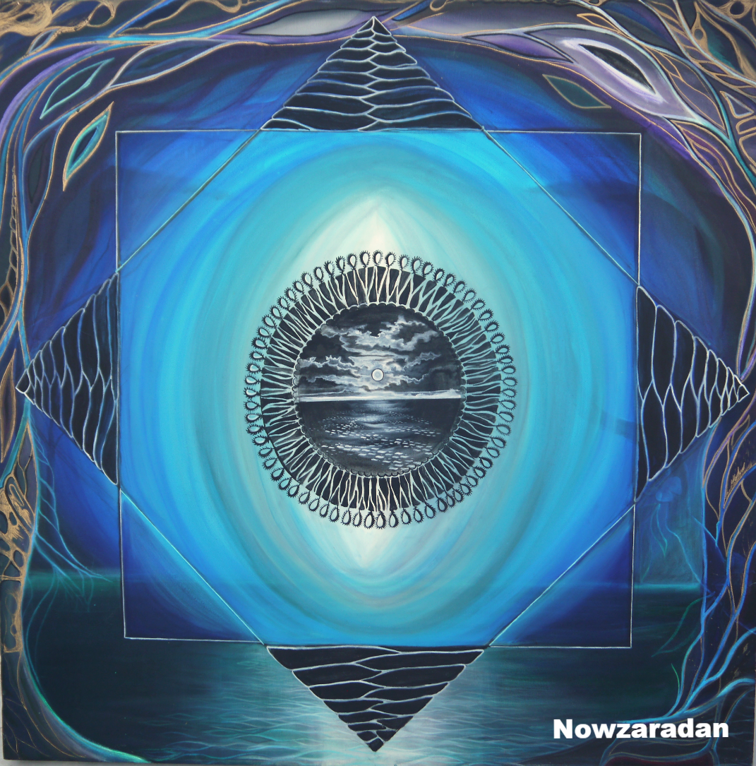 48 x 48 inch - Ocean Protista Series