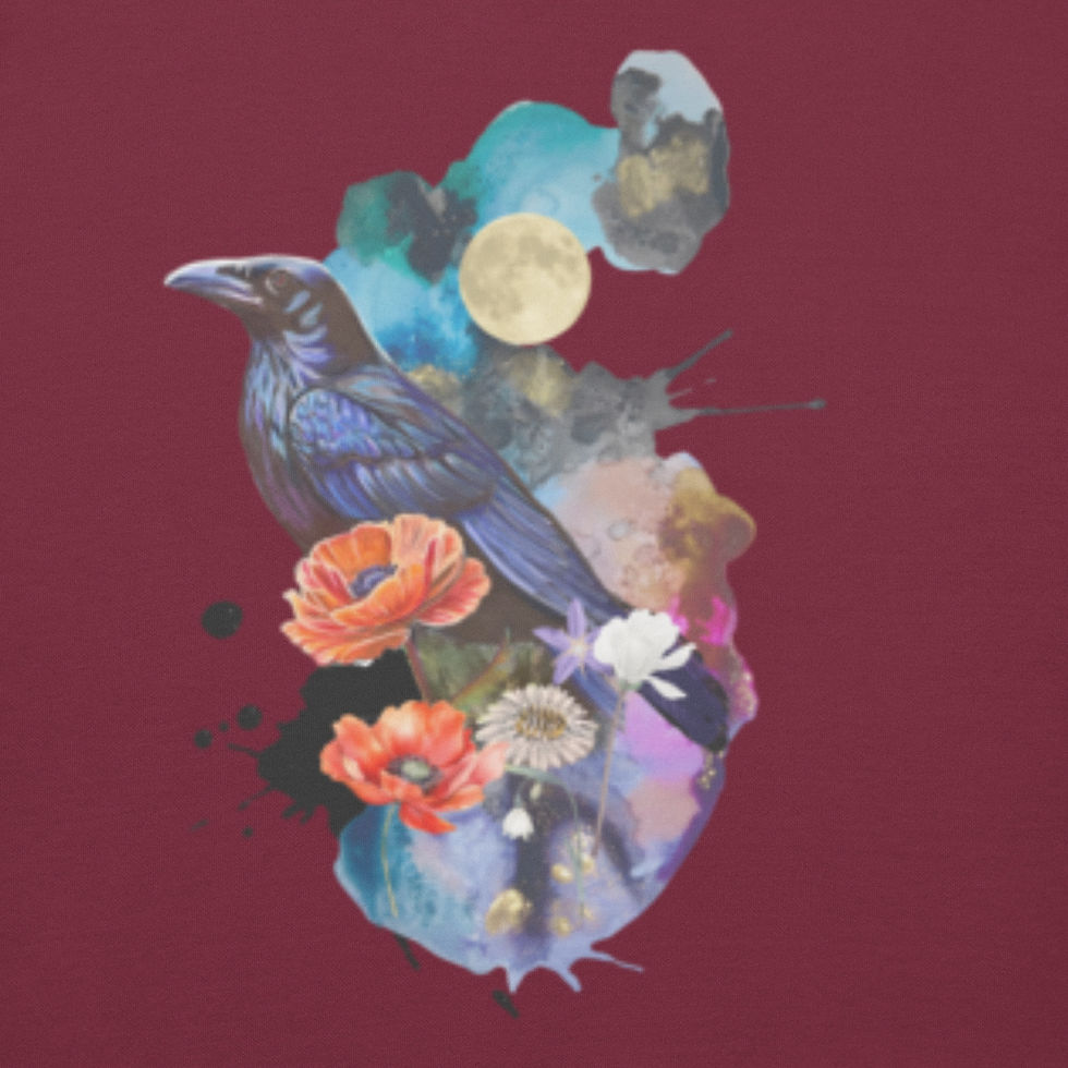 Thumbnail: Raven and Poppies  Hoodie
