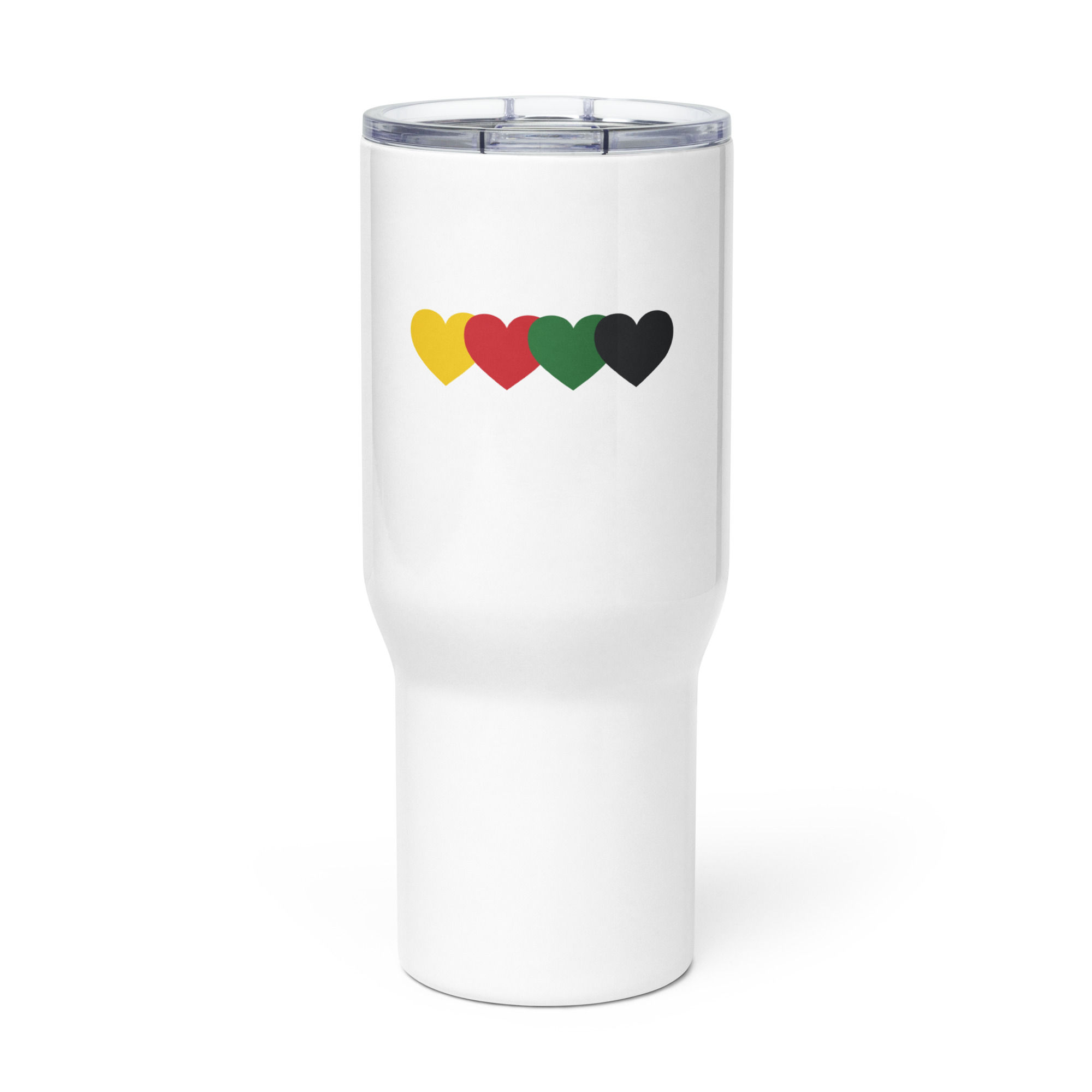 Travel mug with a handle