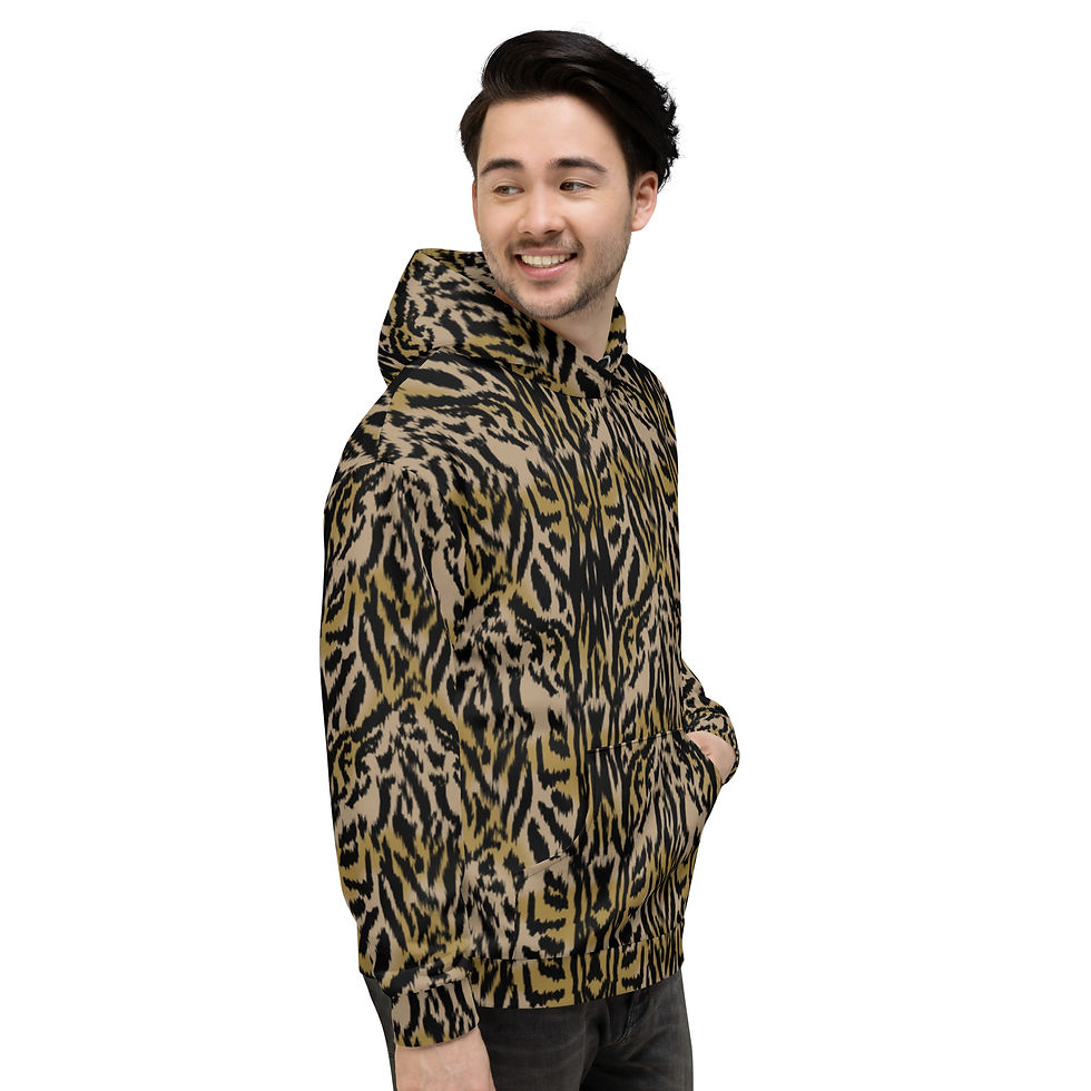 Thumbnail: Tiger Pattern Unisex Hoodie