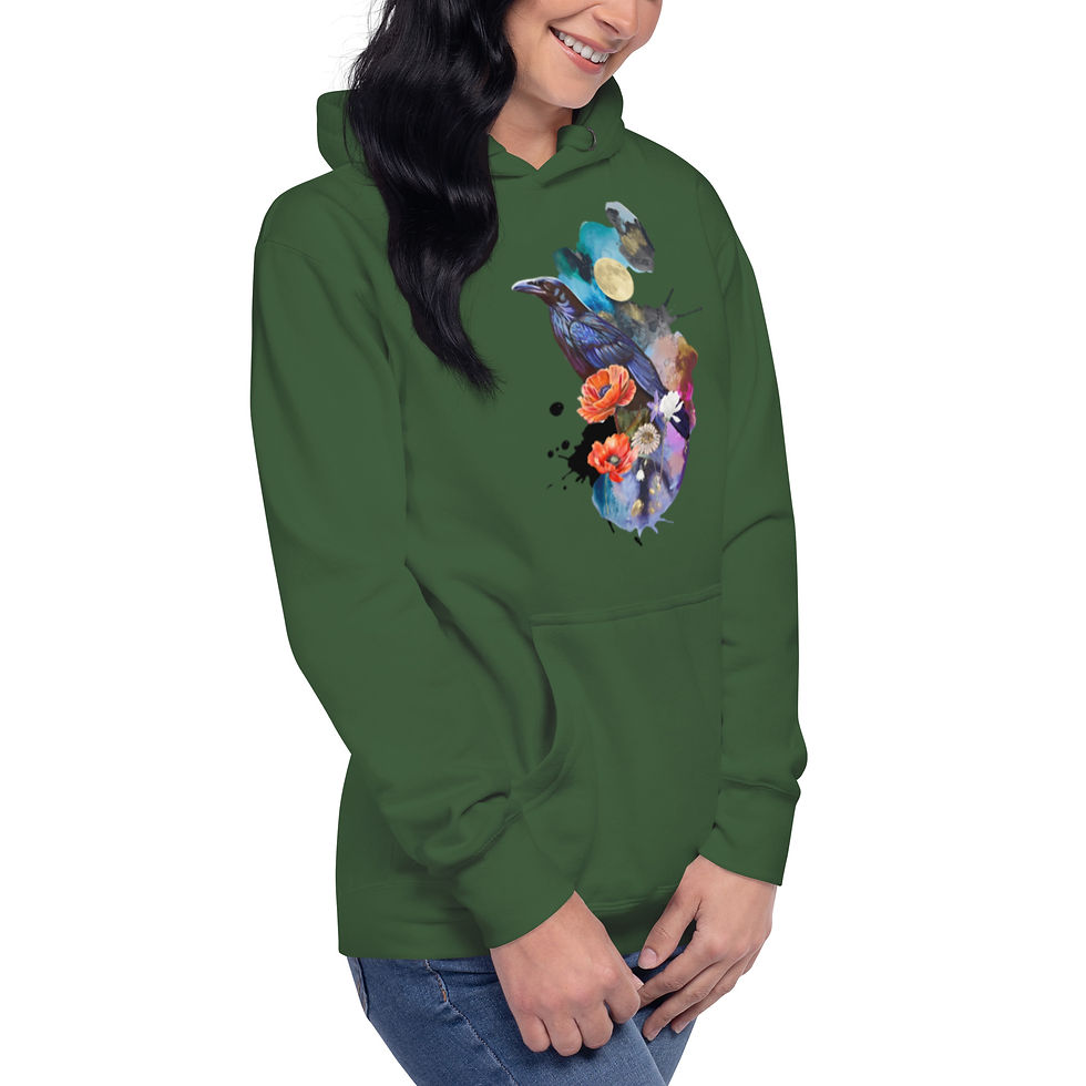 Thumbnail: Raven and Poppies  Hoodie