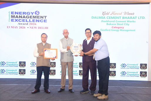 DALMIA CEMENT (BHARAT) LTD. Conferred the Greentech Excellence Award for: Excellent Energy Management