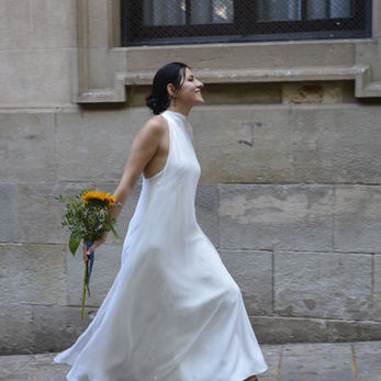 Vestido de novia halter a medida