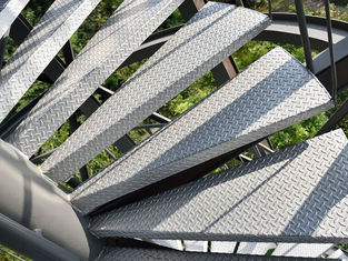 Aluminium Checker Plate Application Example-Stairs