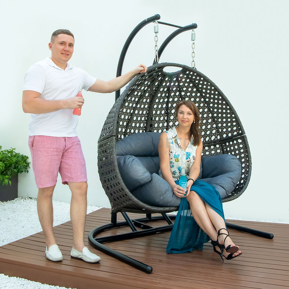 Thumbnail: Luxury Double Seat Swing Chair