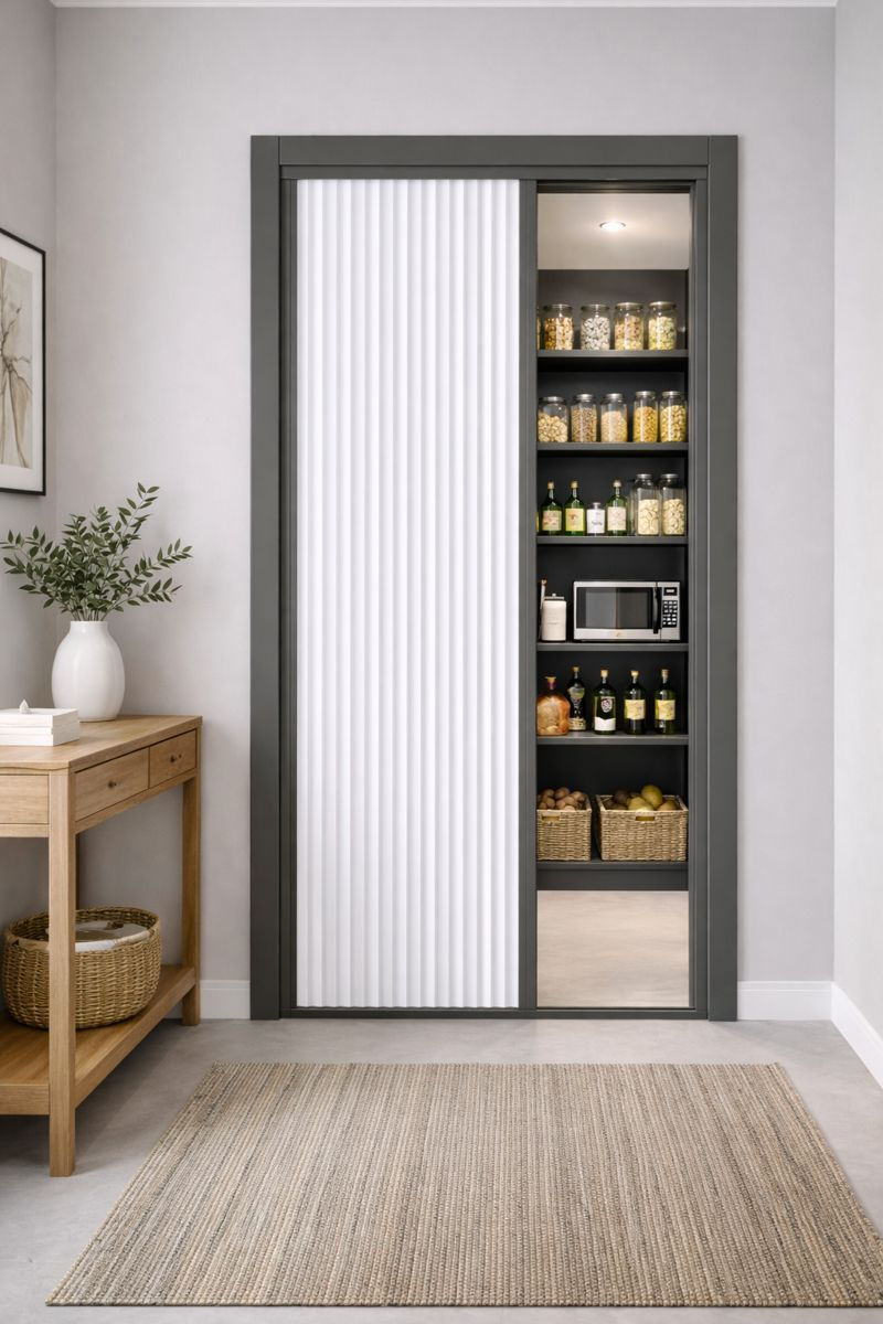 Küçük resim: Premium Seri Kapı Seperatörü - Estetik Akordiyon Plise Perdesi 0-100cm X 0-230cm
