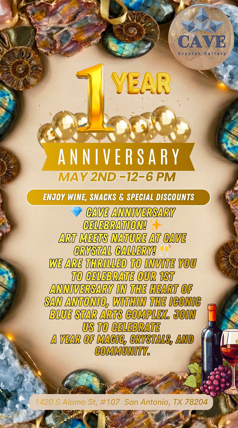 1 Year Anniversary of Cave Crystal Gallery