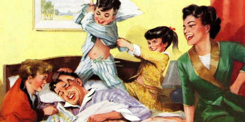 tipica famiglia felice anni 50, immagini divertenti, storie divertenti