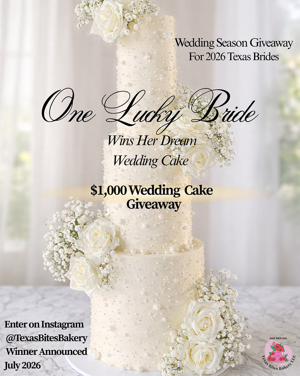 Wedding Cake Giveaway of Texas Bites Bakery