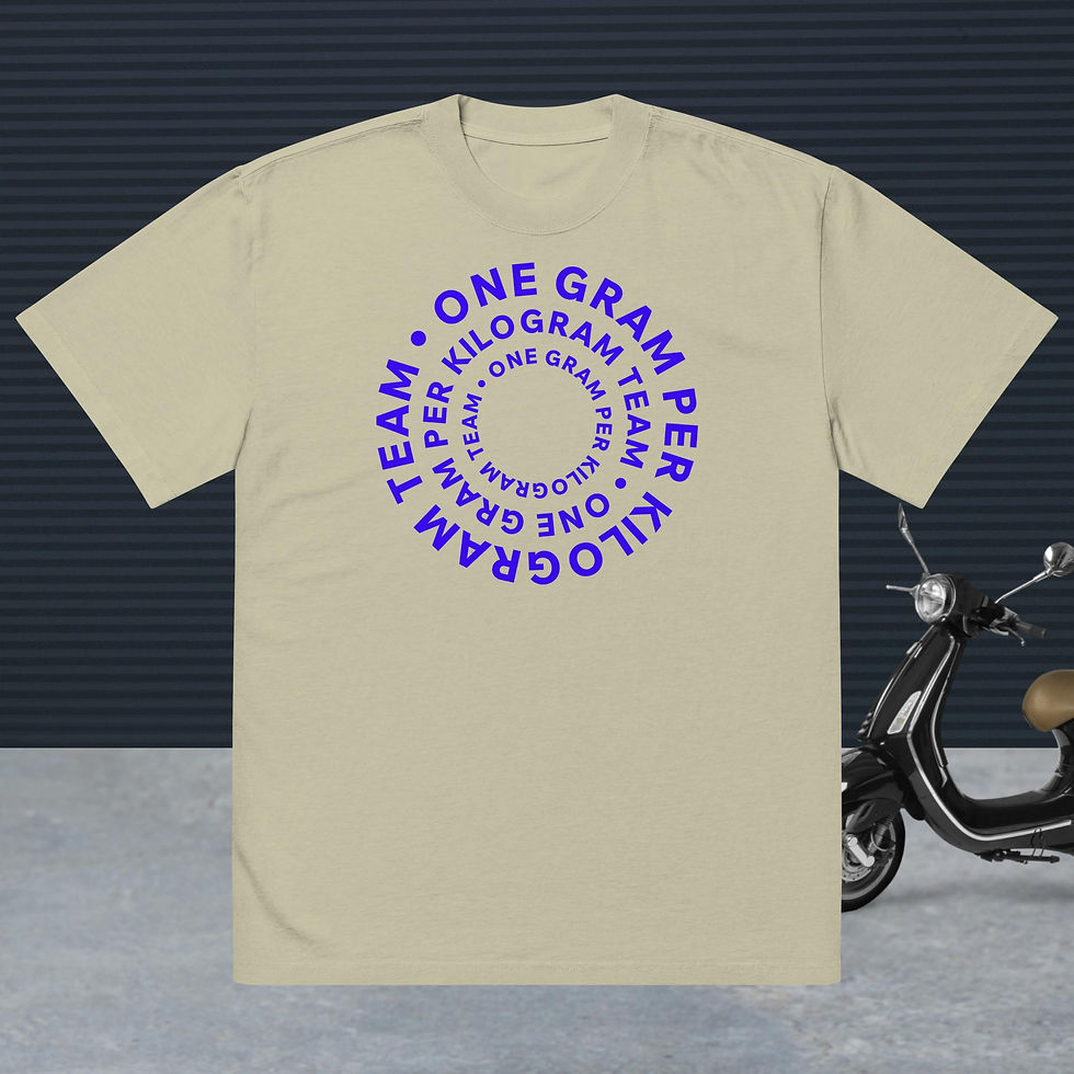 Thumbnail: "One Gram Per Kilogram" Soft Color Tee Collection – Front Logo Edition