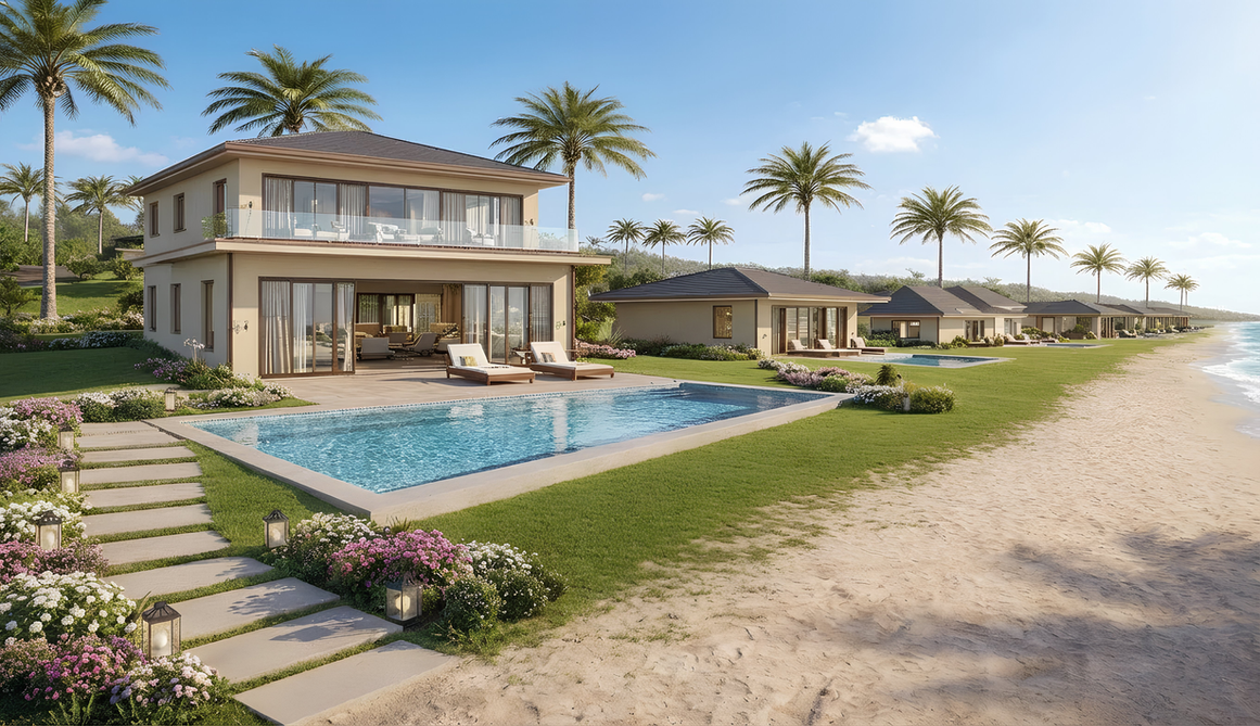 Projektfoto Strandhäuser direkt am Meer