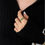 Miniatura: Anillo Ajustable Zirconia Gold Esmeralda