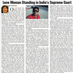 Lone Woman Standing in India's Supreme Court