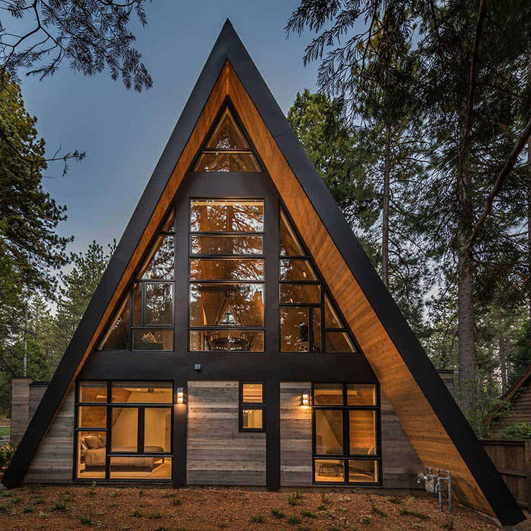 Thumbnail: Light gauge steel frame prefab triangle house for sale