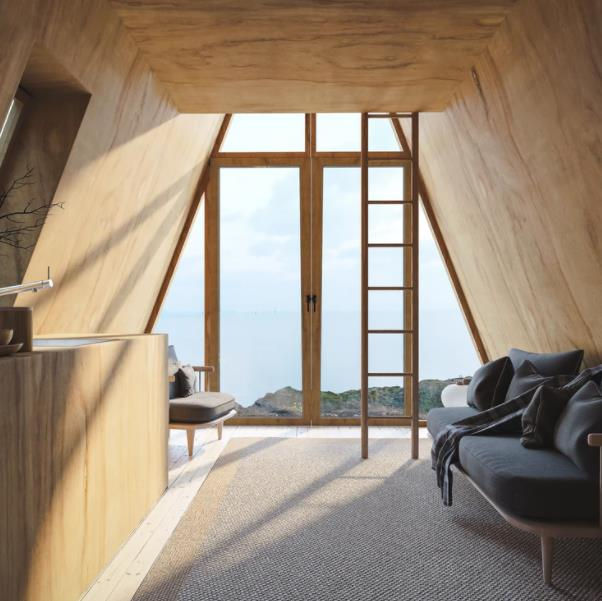 Thumbnail: Mini mansion Prefab tiny hotel light steel house villa prefab apartment camping