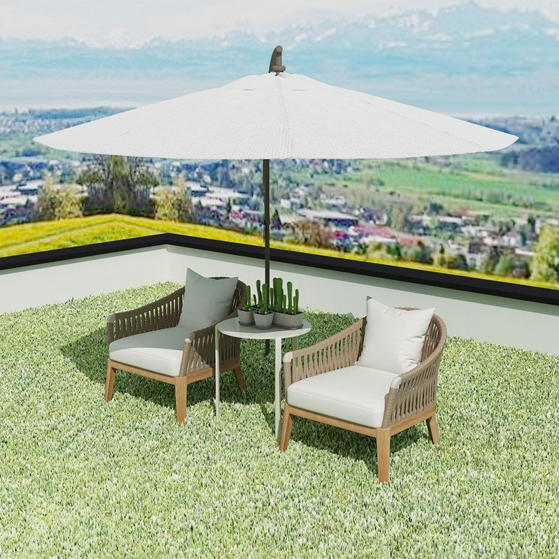 Thumbnail: Outdoor sofa garden furniture set aluminum frame rope rattan chair hotel cafe t