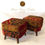 Thumbnail: Handmade Pouf Ottoman Set