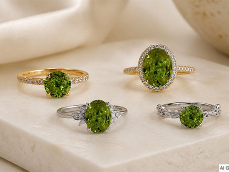 Different styles of alexandrite rings
