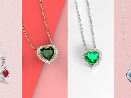 Gems of Elegance: Gemstone and Heart Necklaces