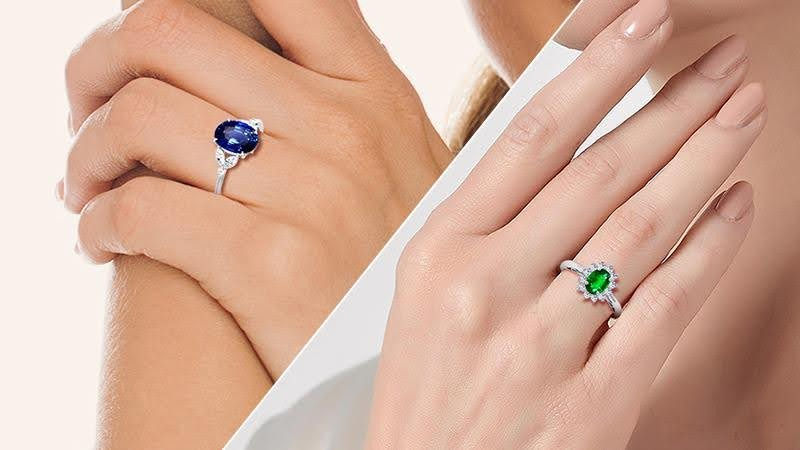 Emerald and Sapphire Rings