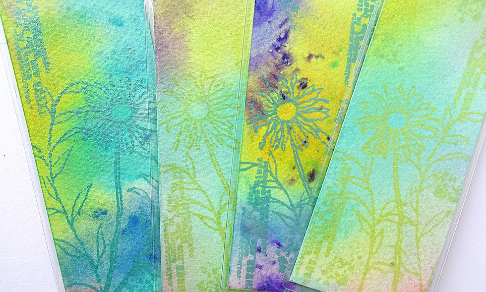 Thumbnail: Handmade Mixed Media Bookmarks