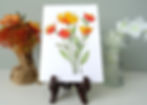bunch of orange and yellow shades of sketched poppies