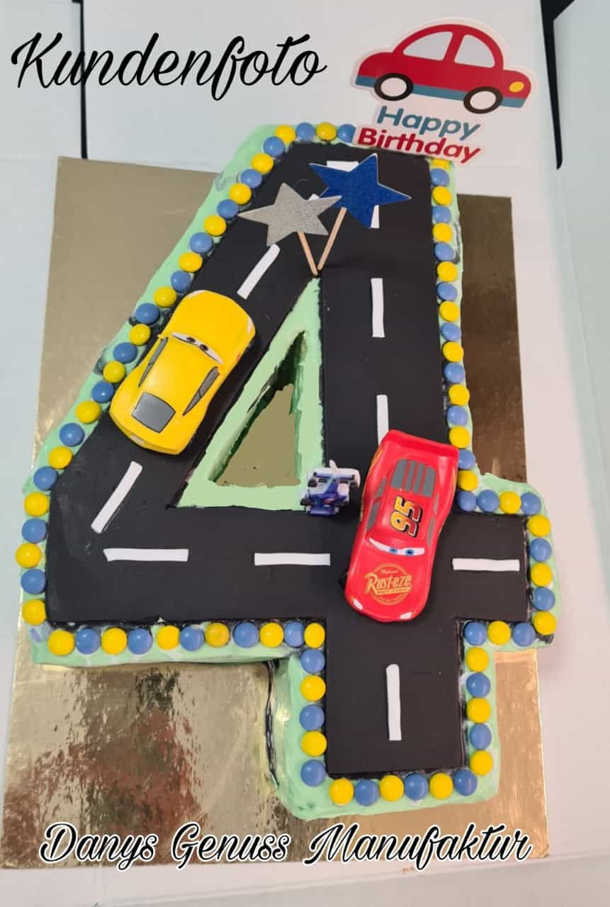 Number Cake Cars