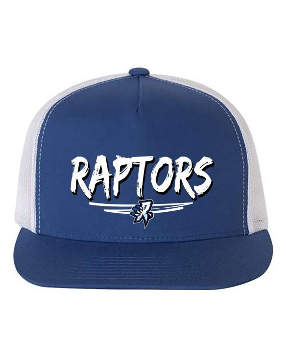 Thumbnail: Handwritten Raptors Flat Bill Trucker Hat