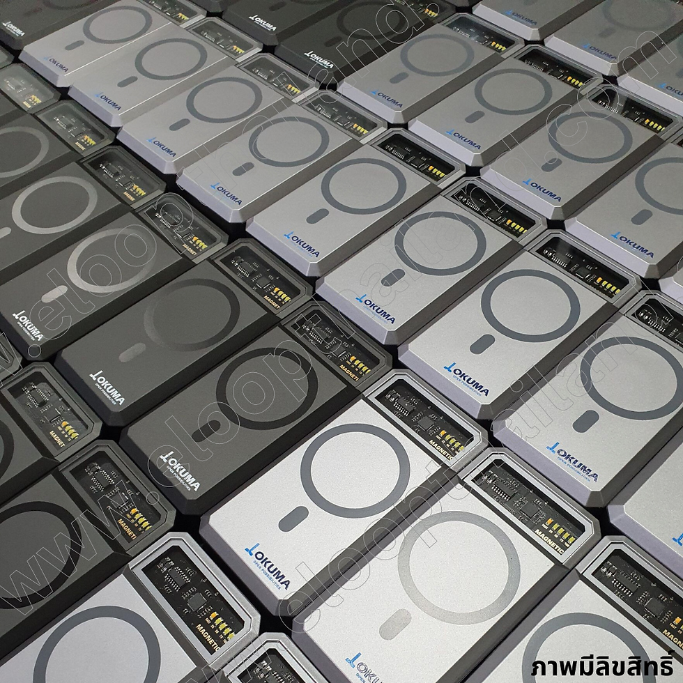 งานสกรีนพาวเวอร์แบงค์บน Eloop & Orsen EW55 magsafe