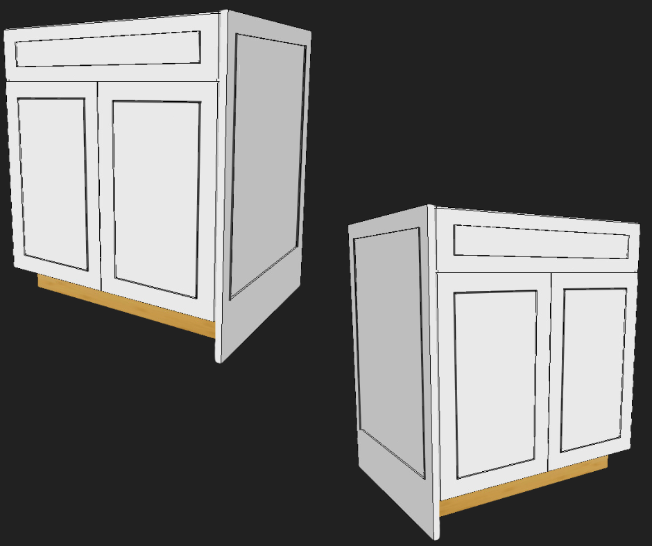Thumbnail: 28" Base Cabinet with 2" Shaker Doors