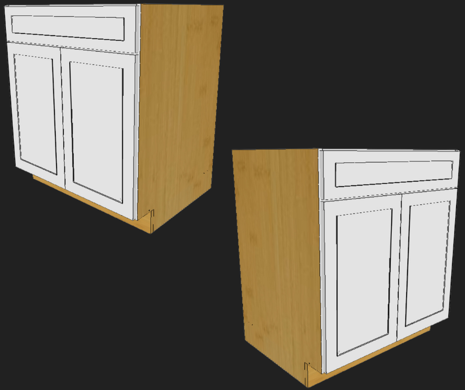 Thumbnail: 33" Base Cabinet with 2" Shaker Doors