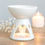 Thumbnail: WHITE DEEP BOWL GEOMETRIC Wax Tart Burner - Large Melter