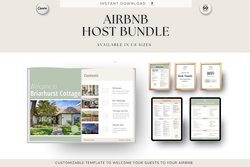 Airbnb Host Bundle | The Cottage