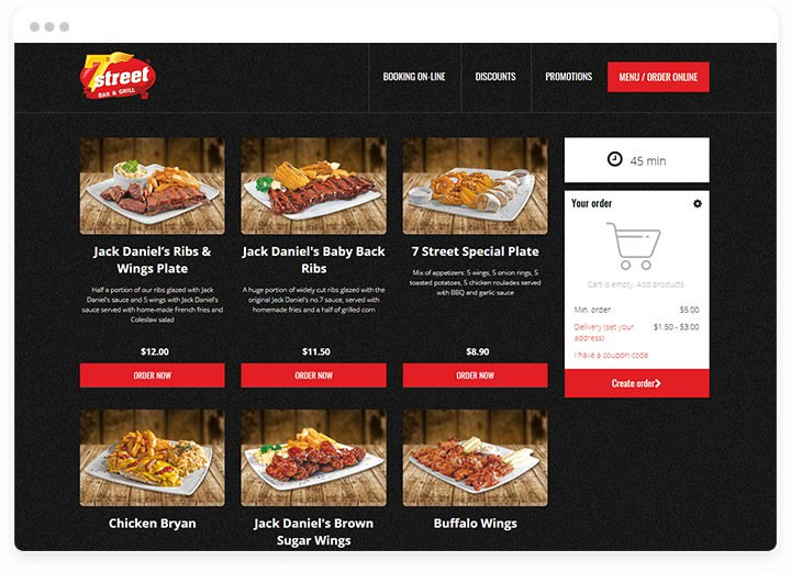 7Street online menu