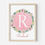 Thumbnail: Watercolour Bunny Nursery Print Set with Flowers