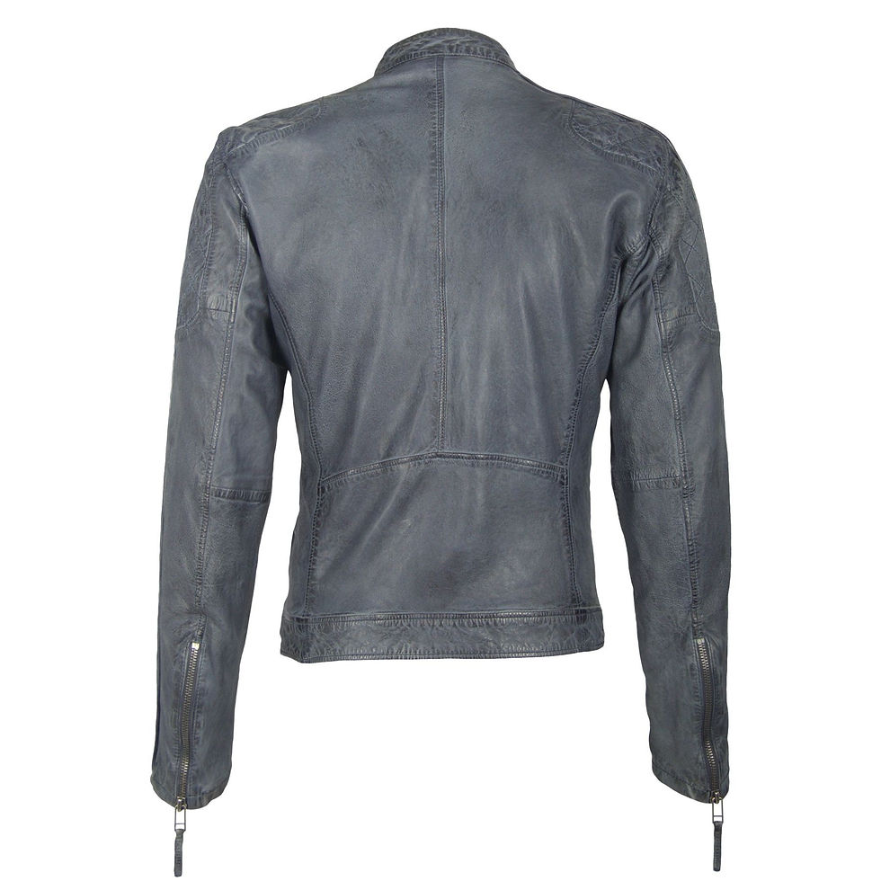 Thumbnail: Biker jacket with racer stripes on the sleeve