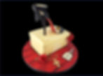 Christian Louboutin Shoe Box Cake with Roses and Crucifix bbkakes