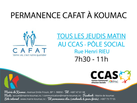 Reprise des permanences CAFAT à Koumac