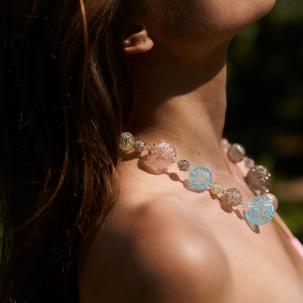 Thumbnail: Glassberry Pastel Necklace on model