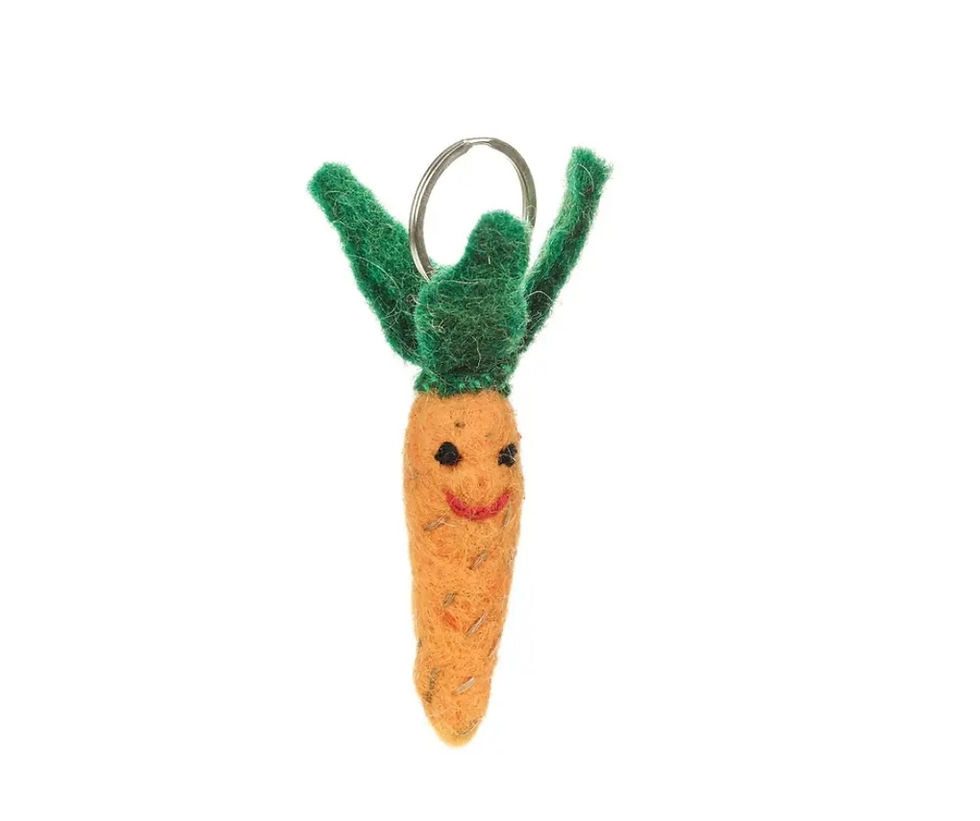 Thumbnail: Handmade Felt Fair Trade Mr. Carrot Keyring