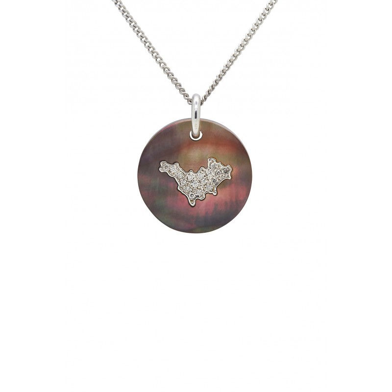 PENDENTIF SAINT BARTH NACRE NOIRE OR BLANC