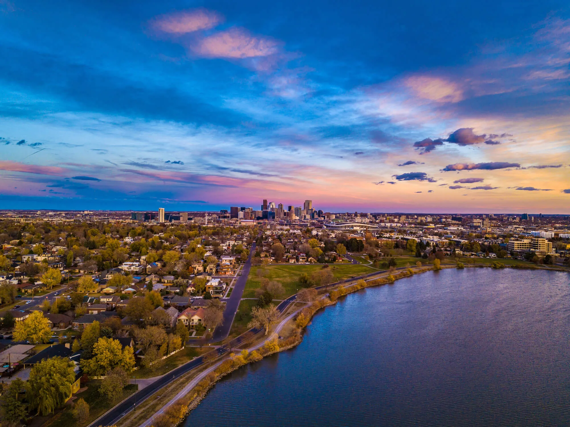 Real Estate Broker Noah J Crowley showing off Sloans Lake, Denver