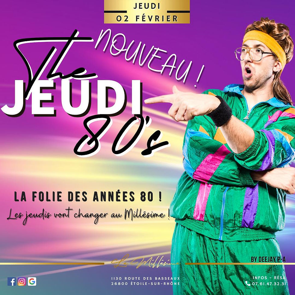 THE JEUDI 80’s - Nouveau Concept