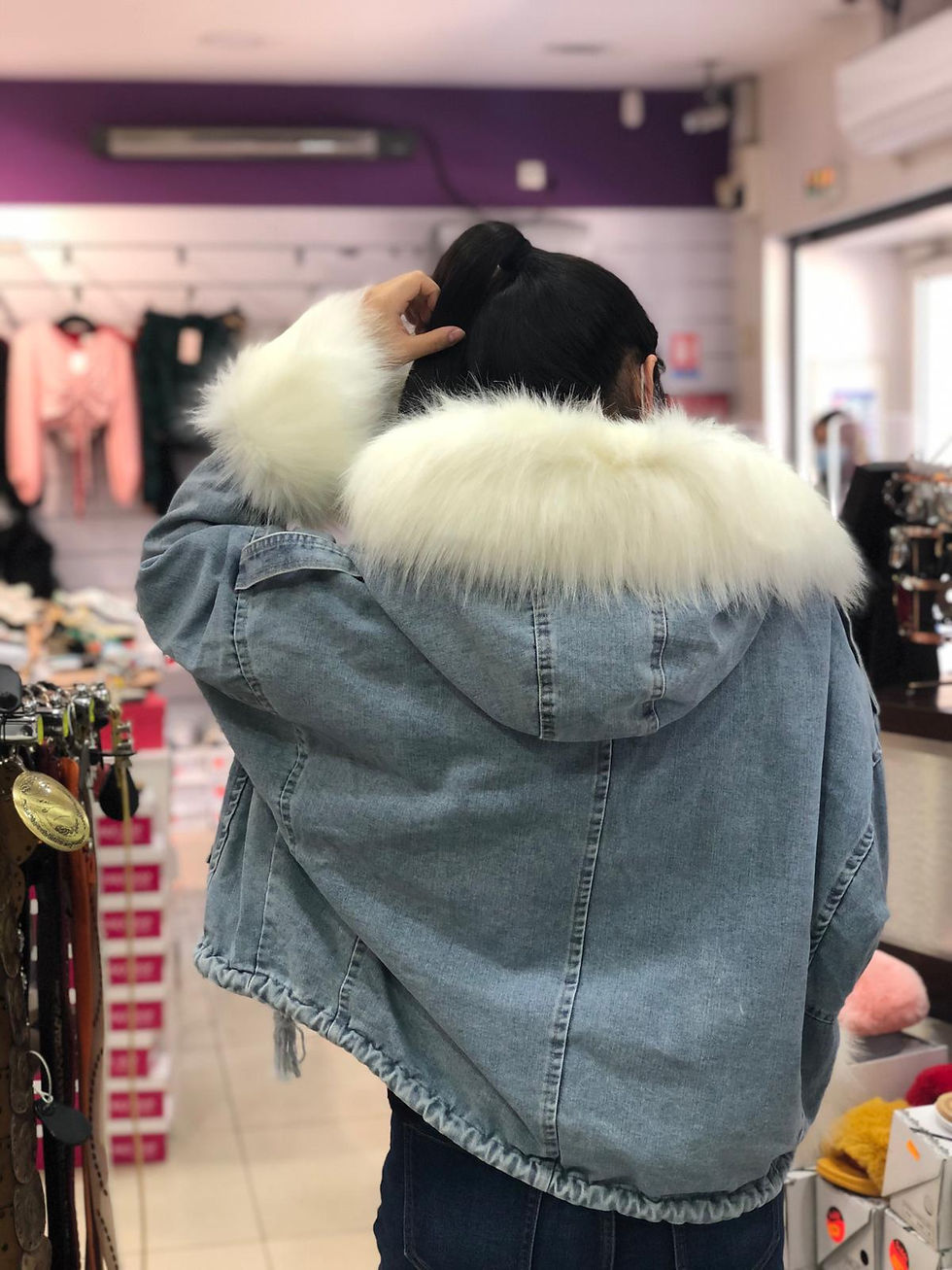Miniature : Veste en Jeans et Fourrure