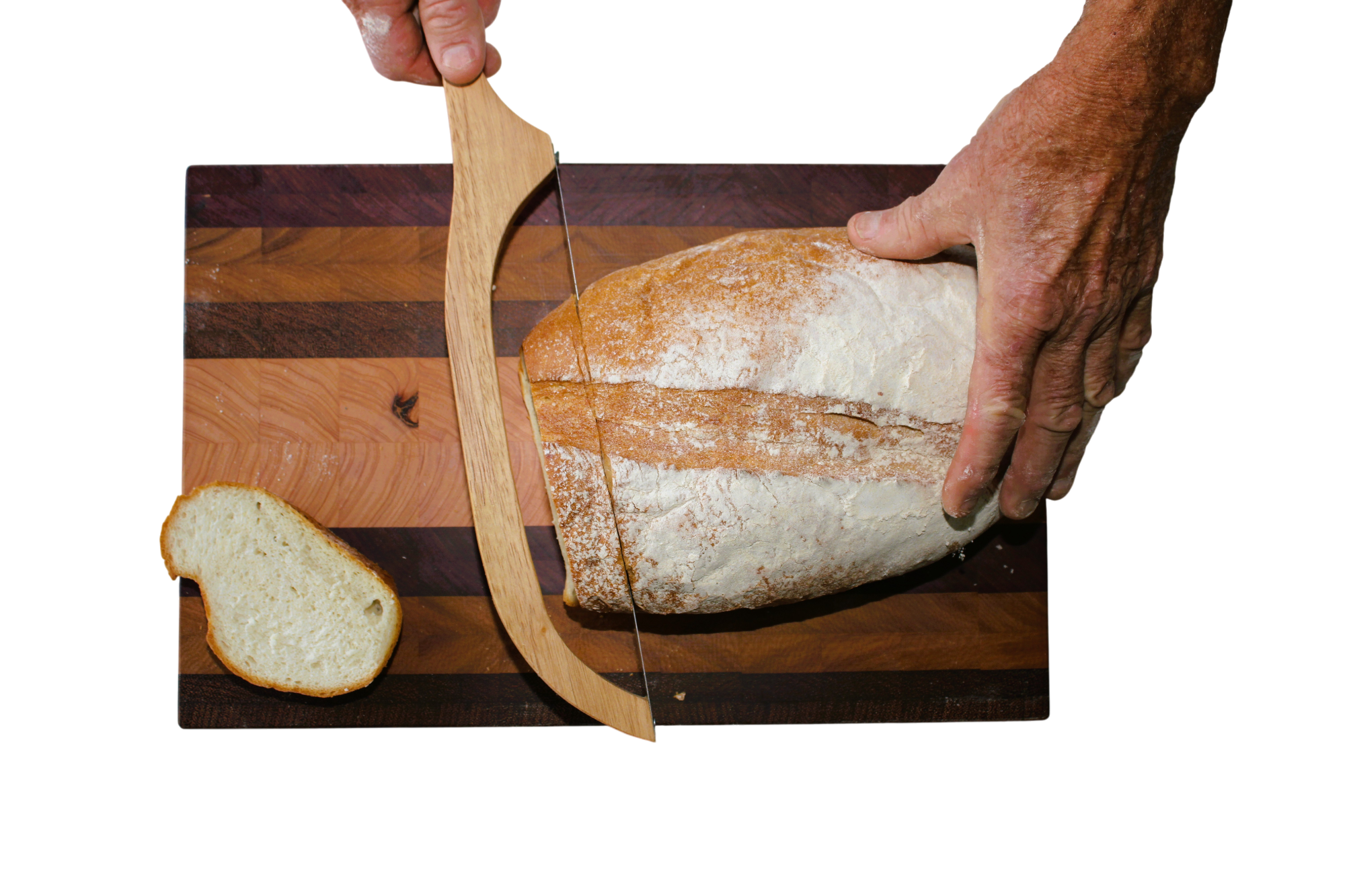Rubberwood Bow Bread Knife