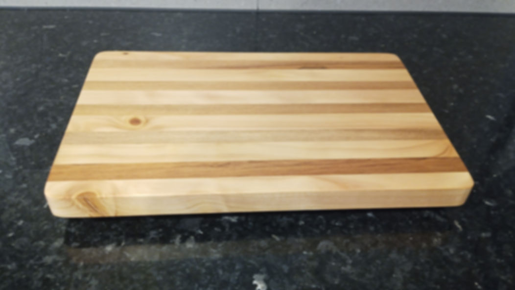 West Coast Rimu and East Coast Macrocarpa chopping board